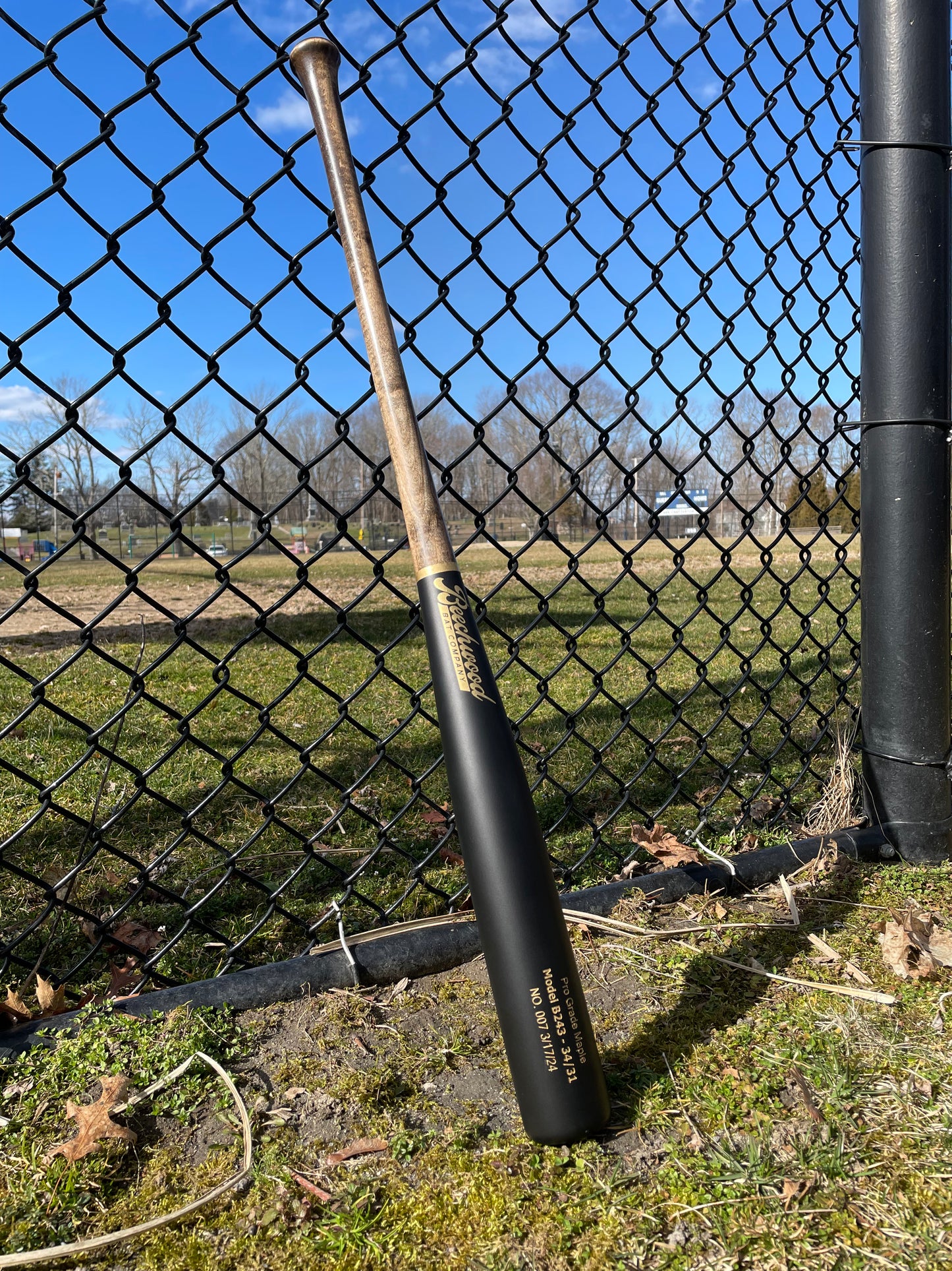 Matte Black and Gold With Dark Stained Handle